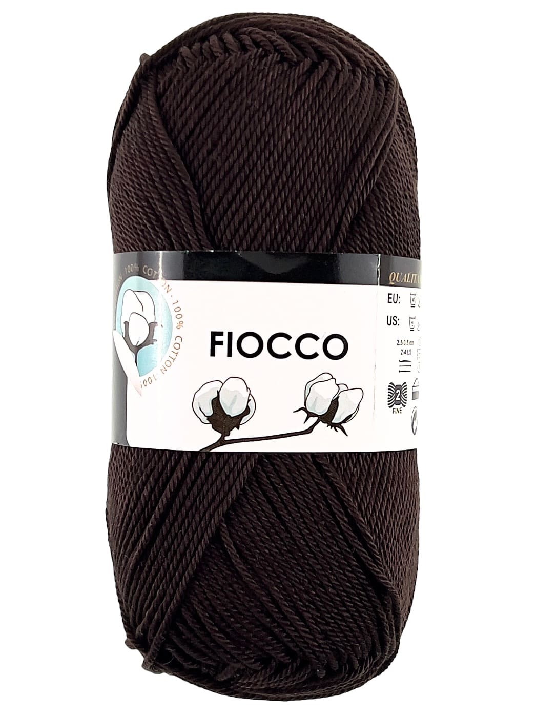 Fiocco Baumwollgarn Dunkelbraun 7097